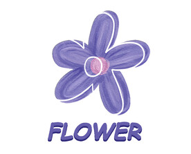 卡通丁香花