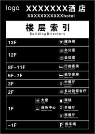 酒店楼层指引牌