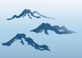 水墨山水矢量