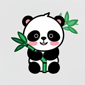 熊猫吃竹子