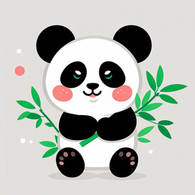 熊猫吃竹子 