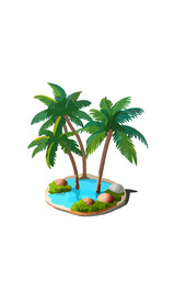 椰树小树海边夏天夏季海滩树木 