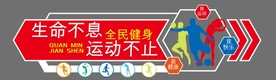 全民运动健康文化墙