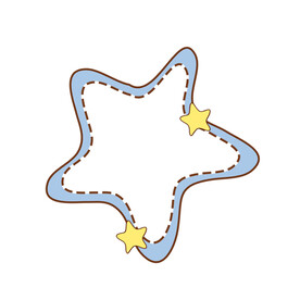 五角星宝丽来相框