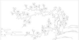 梅花线稿