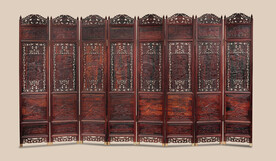 红木明清古典家具屏风大红酸枝