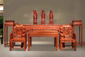 缅花红木家具灵芝中堂