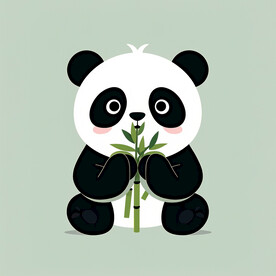 可爱卡通熊猫  