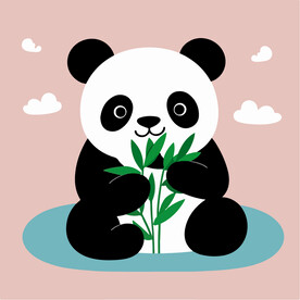 可爱卡通熊猫 