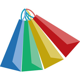 礼物盒购物袋礼品矢量图标元素