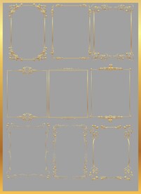 金色边框花边矢量图