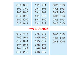 一年级十以内加法