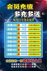 网咖会员充值海报