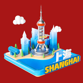 手绘楼市建筑
