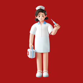 手绘医生护士 