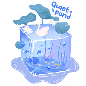 卡通天鹅湖