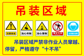 吊装  注意安全   当心吊物