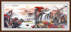 客厅山水画 