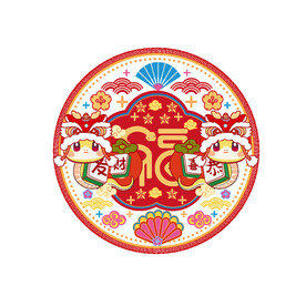 喜庆新年蛇年窗花剪纸