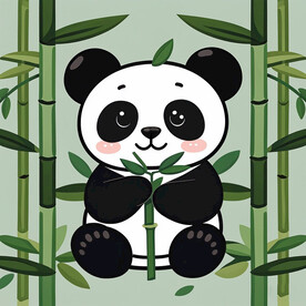 熊猫吃竹子 