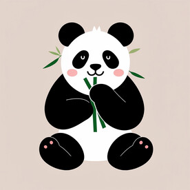 熊猫吃竹子 