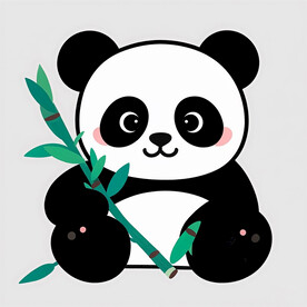 熊猫吃竹子