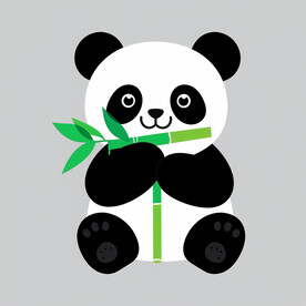 熊猫吃竹子