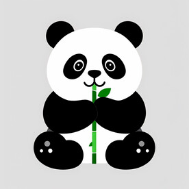 熊猫吃竹子 