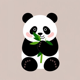 熊猫吃竹子 