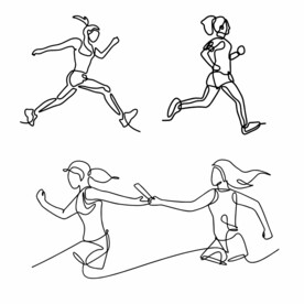 跑步运动员图案