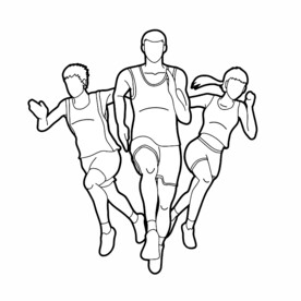 跑步运动员图案