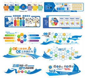 公司团队员工风采墙企业照片墙