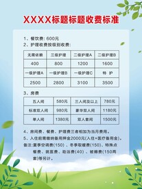 收费标准制度牌