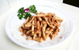 鹅肝酱炒茶树菇