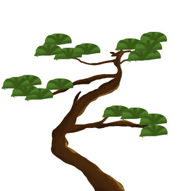 树叶树枝树干元素素材