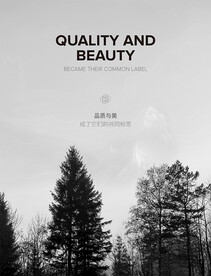 黑白高端极简森林画