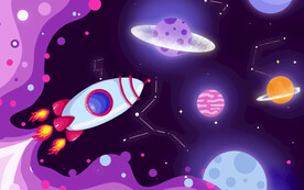 宇宙飞船插画