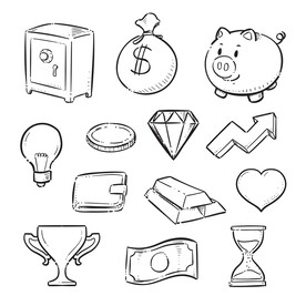金融手绘图标