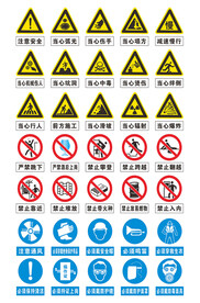注意安全严禁禁止标识