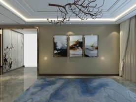 新中式家居背影客厅