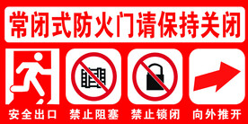 常闭式防火门请保持关闭
