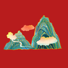 国潮古风山水