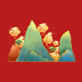 国潮古风山水