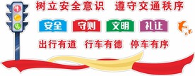 遵守交规文化墙
