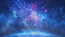 蓝色绚烂星空背景