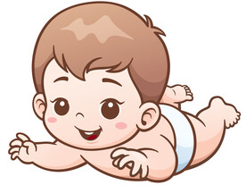 矢量可爱婴儿插画
