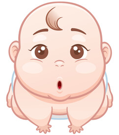 矢量可爱婴儿插画
