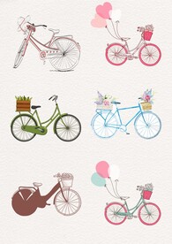 文艺范手绘自行车