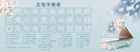 鼠标垫字根表