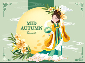 卡通中秋节横幅
